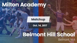 Matchup: Milton Academy High vs. Belmont Hill School 2017