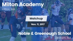 Matchup: Milton Academy High vs. Noble & Greenough School 2017