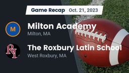 Recap: Milton Academy vs. The Roxbury Latin School 2023