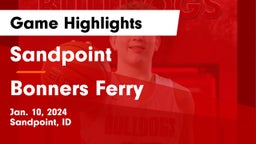 Sandpoint  vs Bonners Ferry  Game Highlights - Jan. 10, 2024