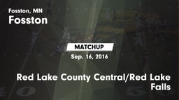 Matchup: Fosston vs. Red Lake County Central/Red Lake Falls 2016