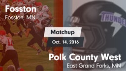 Matchup: Fosston vs. Polk County West  2016