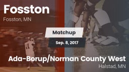 Matchup: Fosston vs. Ada-Borup/Norman County West 2017