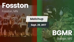 Matchup: Fosston vs. BGMR 2017