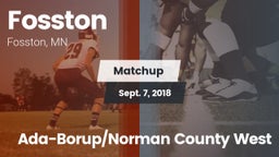 Matchup: Fosston vs. Ada-Borup/Norman County West 2018