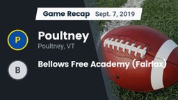 Recap: Poultney  vs. Bellows Free Academy (Fairfax) 2019