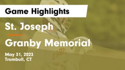 St. Joseph  vs Granby Memorial  Game Highlights - May 31, 2023