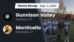 Recap: Gunnison Valley  vs. Monticello  2020