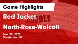 Red Jacket  vs North-Rose-Wolcott Game Highlights - Jan. 23, 2023
