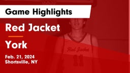 Red Jacket  vs York  Game Highlights - Feb. 21, 2024