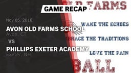 Recap: Avon Old Farms School vs. Phillips Exeter Academy  2016