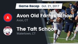 Recap: Avon Old Farms School vs. The Taft School 2017