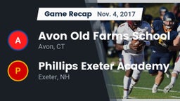 Recap: Avon Old Farms School vs. Phillips Exeter Academy  2017