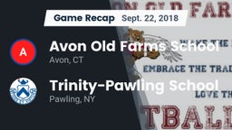 Recap: Avon Old Farms School vs. Trinity-Pawling School 2018