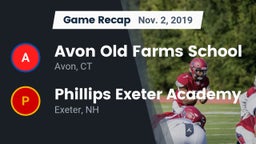 Recap: Avon Old Farms School vs. Phillips Exeter Academy  2019