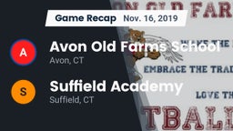Recap: Avon Old Farms School vs. Suffield Academy 2019