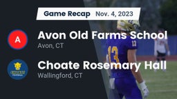 Recap: Avon Old Farms School vs. Choate Rosemary Hall  2023