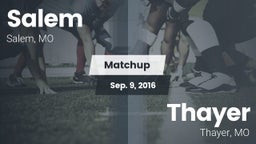Matchup: Salem vs. Thayer  2016