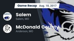 Recap: Salem  vs. McDonald County  2017