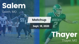 Matchup: Salem vs. Thayer  2020