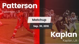 Matchup: Patterson vs. Kaplan  2016