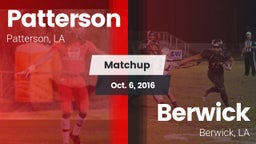 Matchup: Patterson vs. Berwick  2016