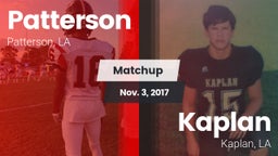 Matchup: Patterson vs. Kaplan  2017