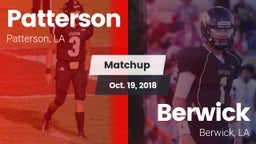 Matchup: Patterson vs. Berwick  2018