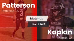 Matchup: Patterson vs. Kaplan  2018