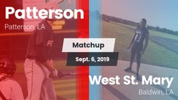 Matchup: Patterson vs. West St. Mary  2019