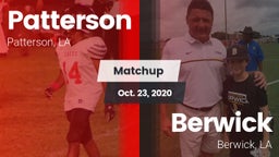 Matchup: Patterson vs. Berwick  2020