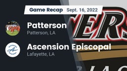 Recap: Patterson  vs. Ascension Episcopal  2022