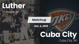 Matchup: Luther vs. Cuba City  2019