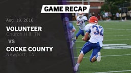 Recap: Volunteer  vs. Cocke County  2016