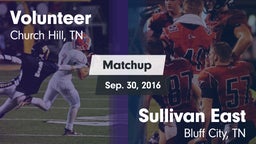 Matchup: Volunteer vs. Sullivan East  2016