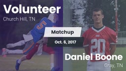 Matchup: Volunteer vs. Daniel Boone  2017