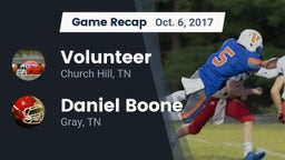 Recap: Volunteer  vs. Daniel Boone  2017