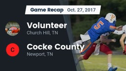 Recap: Volunteer  vs. Cocke County  2017