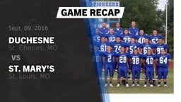 Recap: Duchesne  vs. St. Mary's  2016