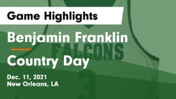 Benjamin Franklin  vs Country Day Game Highlights - Dec. 11, 2021
