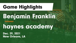 Benjamin Franklin  vs haynes academy Game Highlights - Dec. 29, 2021