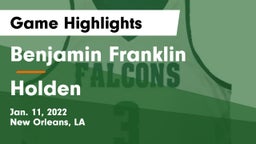 Benjamin Franklin  vs Holden  Game Highlights - Jan. 11, 2022
