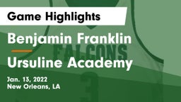 Benjamin Franklin  vs Ursuline Academy  Game Highlights - Jan. 13, 2022