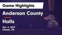 Anderson County  vs Halls Game Highlights - Oct. 3, 2019