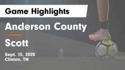 Anderson County  vs Scott Game Highlights - Sept. 15, 2020