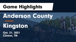 Anderson County  vs Kingston  Game Highlights - Oct. 21, 2021