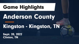 Anderson County  vs Kingston  - Kingston, TN Game Highlights - Sept. 20, 2022