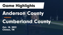 Anderson County  vs Cumberland County  Game Highlights - Oct. 18, 2022