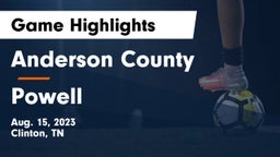 Anderson County  vs Powell  Game Highlights - Aug. 15, 2023