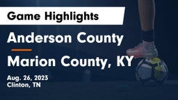 Anderson County  vs Marion County, KY Game Highlights - Aug. 26, 2023